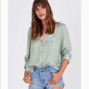 Amuse Society Seafoam Green Blouse